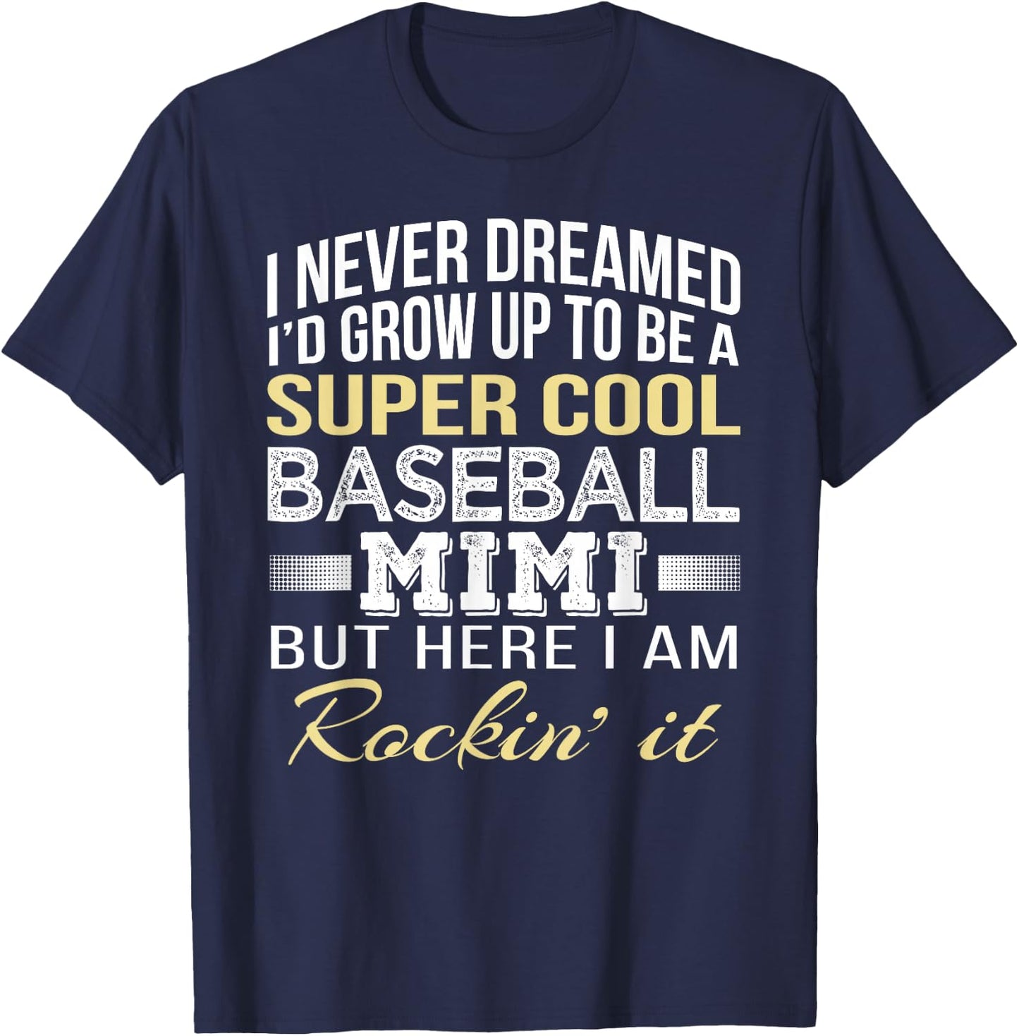 Baseball Mimi T Shirt Gift T-Shirt - T-Shirt | Navy