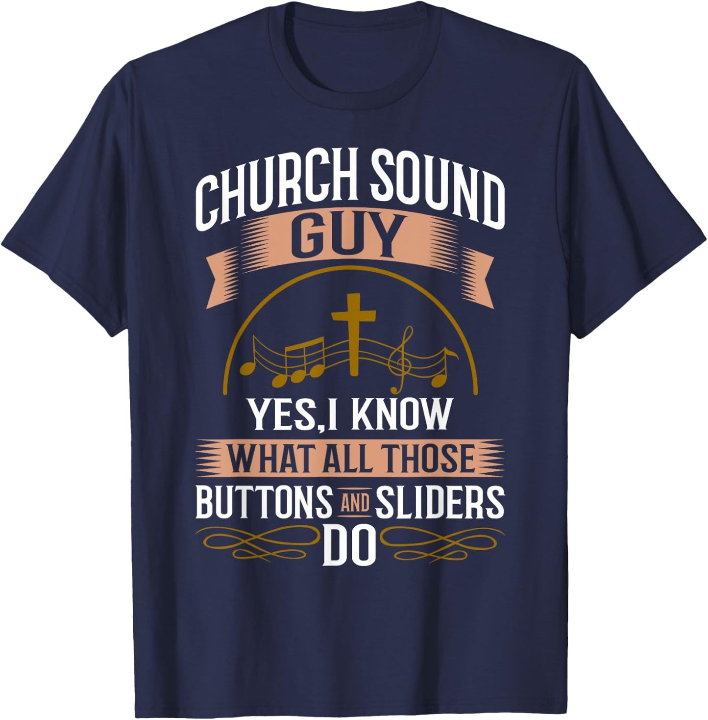 Church Sound Engineer Audio System Music Christian T-Shirt - T-Shirt | Navy
