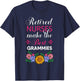 Retired Nurses Make The Best Grammies Retirement Flower T-Shirt - T-Shirt | Navy