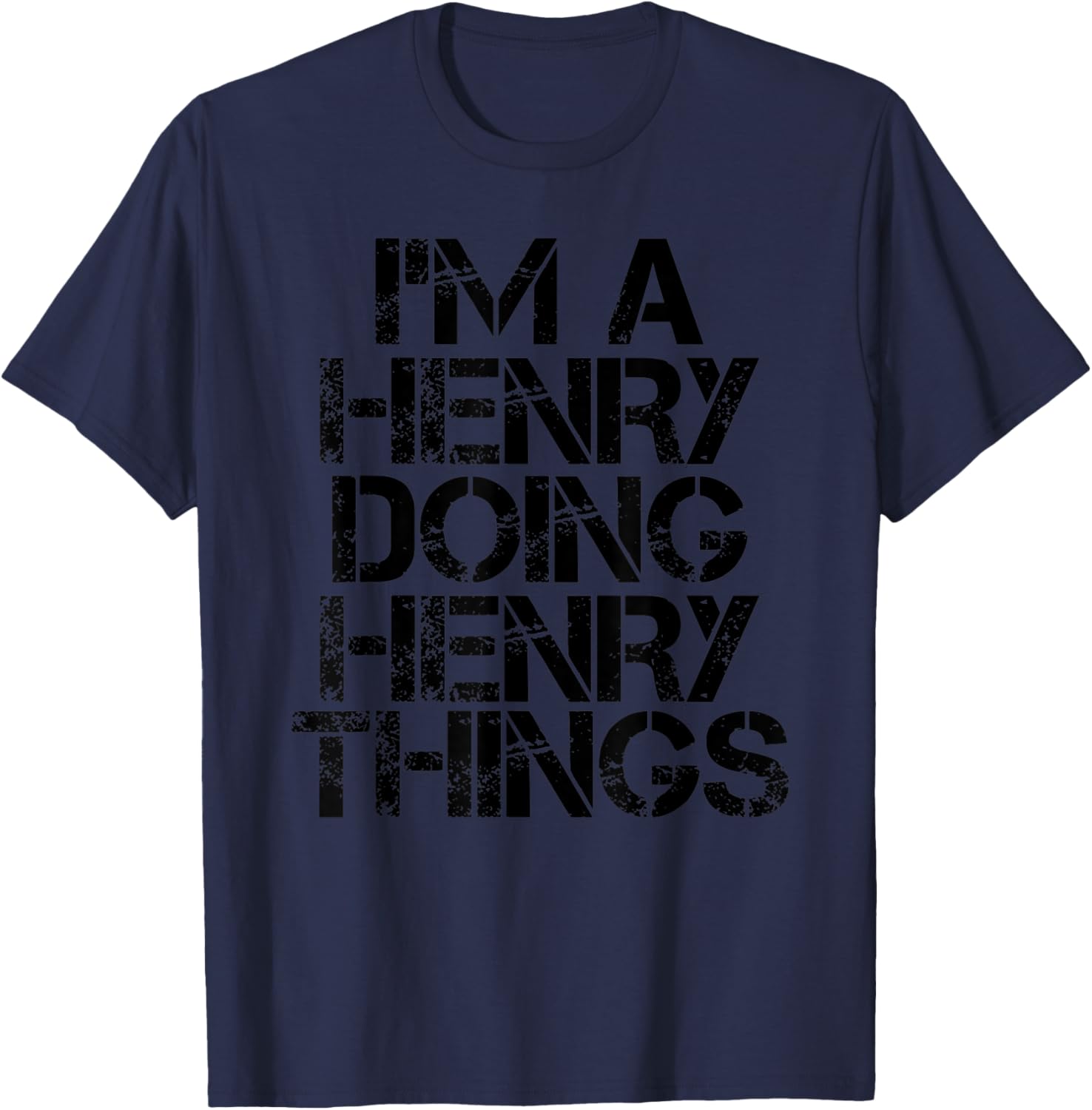 HENRY Funny Surname Family Tree Birthday Reunion Gift T-Shirt - T-Shirt | Navy