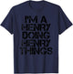 HENRY Funny Surname Family Tree Birthday Reunion Gift T-Shirt - T-Shirt | Navy