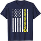 USA Yellow Thin Line Hook Tow Truck American Driver T-Shirt - T-Shirt | Navy
