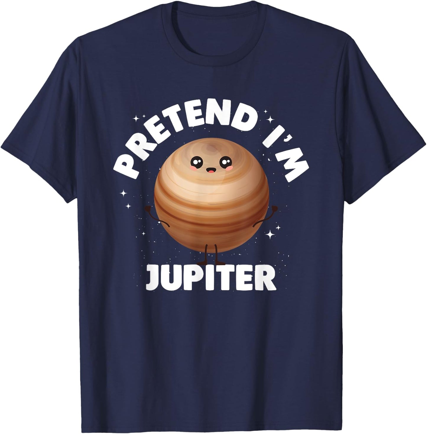 Astonomy Planets Space Science Astrophysics Pretend Im Jupiter - Kids, Space Enthusiasts - - Short Sleeve - Black - Small - Modern - Space-Themed Jupiter T-Shirt - T-Shirt | Navy