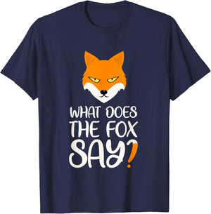 What does the fox say about design? T-Shirt - T-Shirt | Navy
