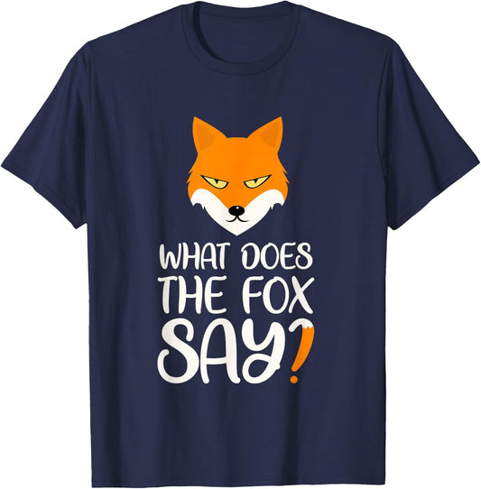 What Does The Fox Say Design T-Shirt - T-Shirt | Navy