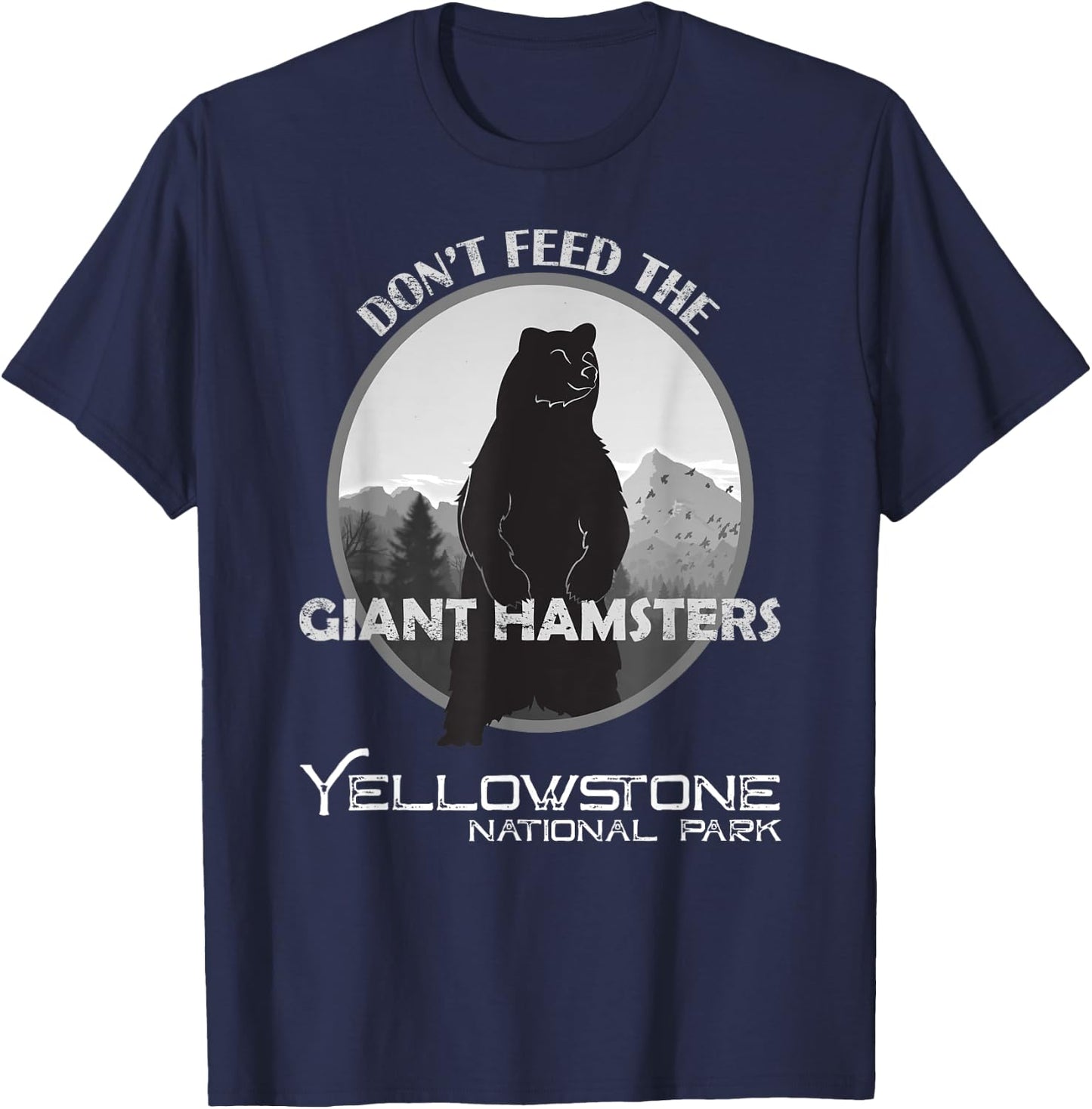 Funny Yellowstone National Park Grizzly Brown Bear For Kids T-Shirt - T-Shirt | Navy