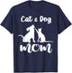 Cat and Dog Mom Shirt Pets Animals Lover Puppy T-Shirt - T-Shirt | Navy