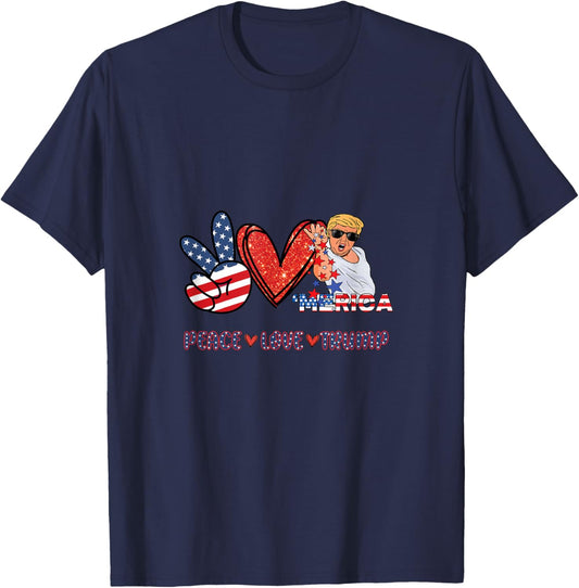 Peace Love Trump T-Shirt - T-Shirt | Navy