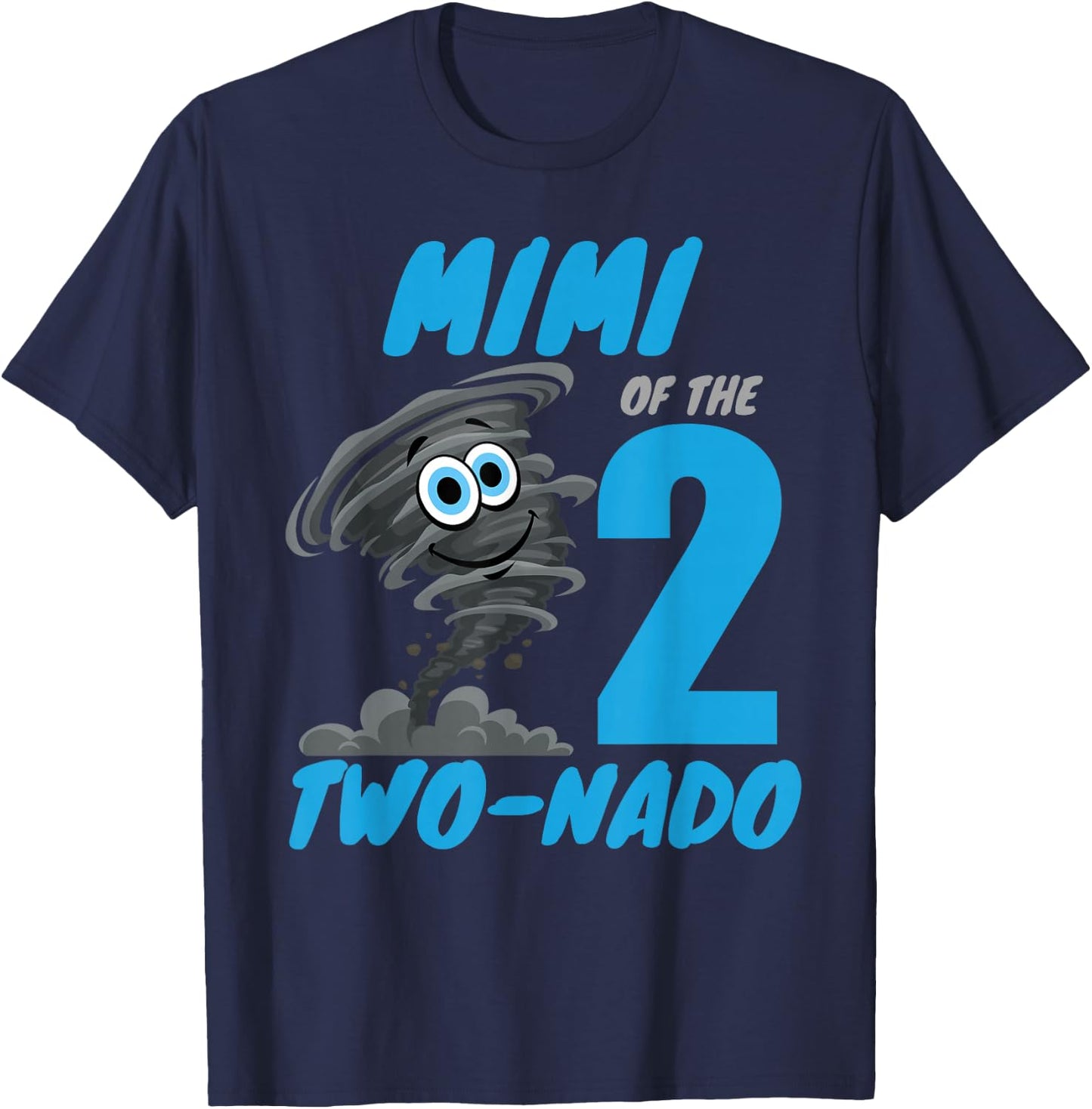 Mimi of The Two-Nado Storm TorNado 2nd Two Birthday Boy T-Shirt - T-Shirt | Navy