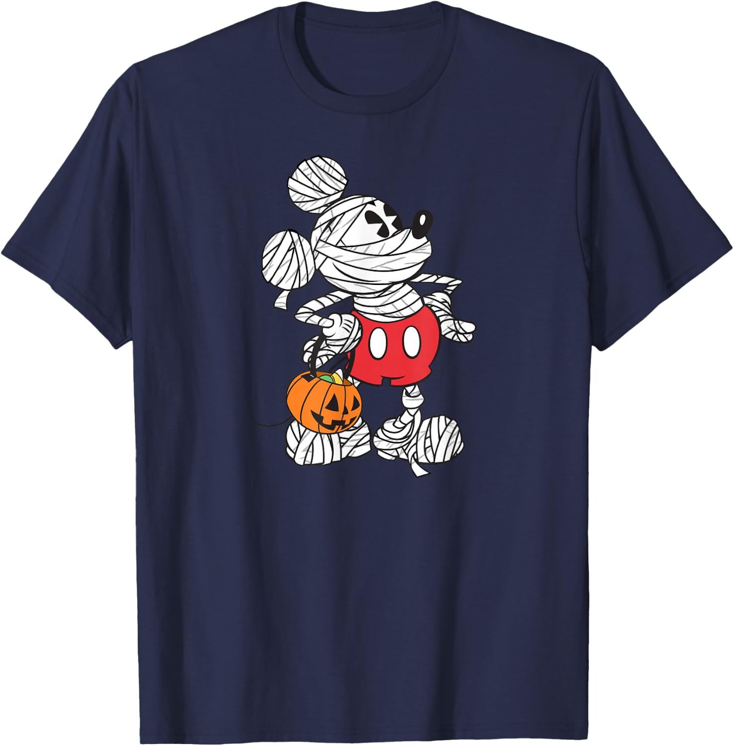 Disney - Retro Mickey Mouse Mummy Halloween T-Shirt - T-Shirt | Navy