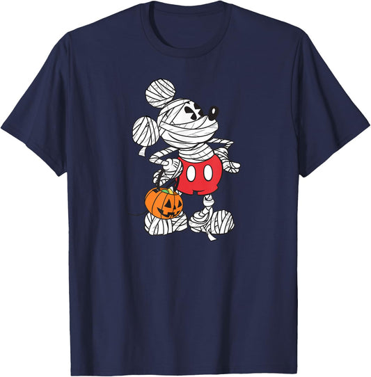 Disney - Retro Mickey Mouse Mummy Halloween T-Shirt - T-Shirt | Navy