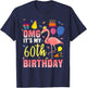 60 Year Old Women Men Gift Flamingo It's My 60th Birthday T-Shirt - T-Shirt | Navy