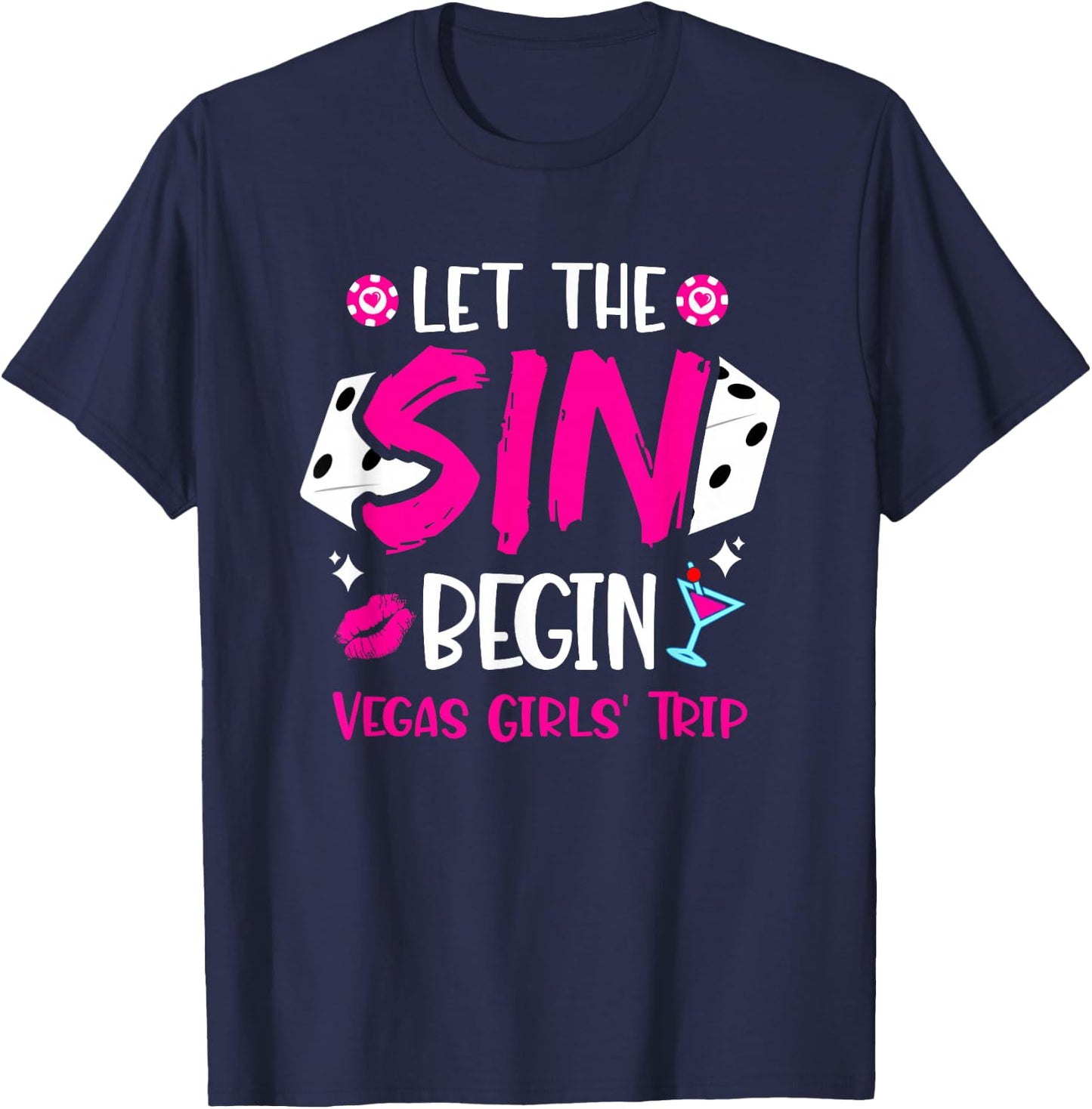 Girls Trip Vegas - Las Vegas Vacation - Vegas Girls Trip T-Shirt - T-Shirt | Navy