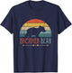 Cute Brother Bear Vintage Gift Boys Retro Little Brother T-Shirt - T-Shirt | Navy