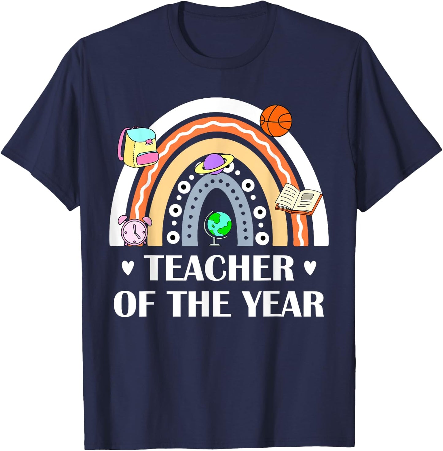 Teacher Of The Year Best Teacher Ever Men Women T-Shirt - T-Shirt | Navy