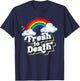 Fresh to Death Funny Hip-hop Vintage Rainbow 80's T-Shirt - T-Shirt | Navy