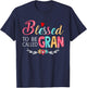 Grandma - Blessed to be called Gran Colorful art T-Shirt - T-Shirt | Navy