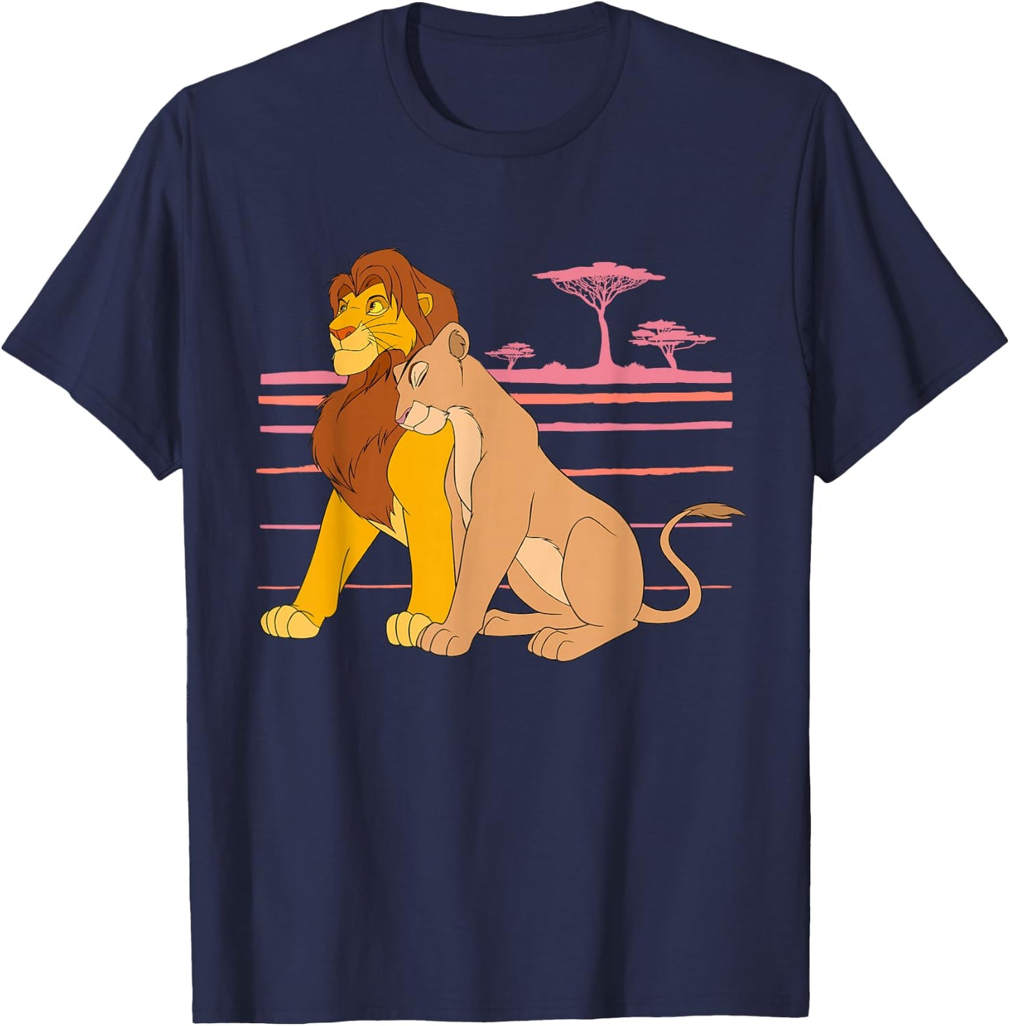 Disney The Lion King Simba and Nala Love T-Shirt - T-Shirt | Navy