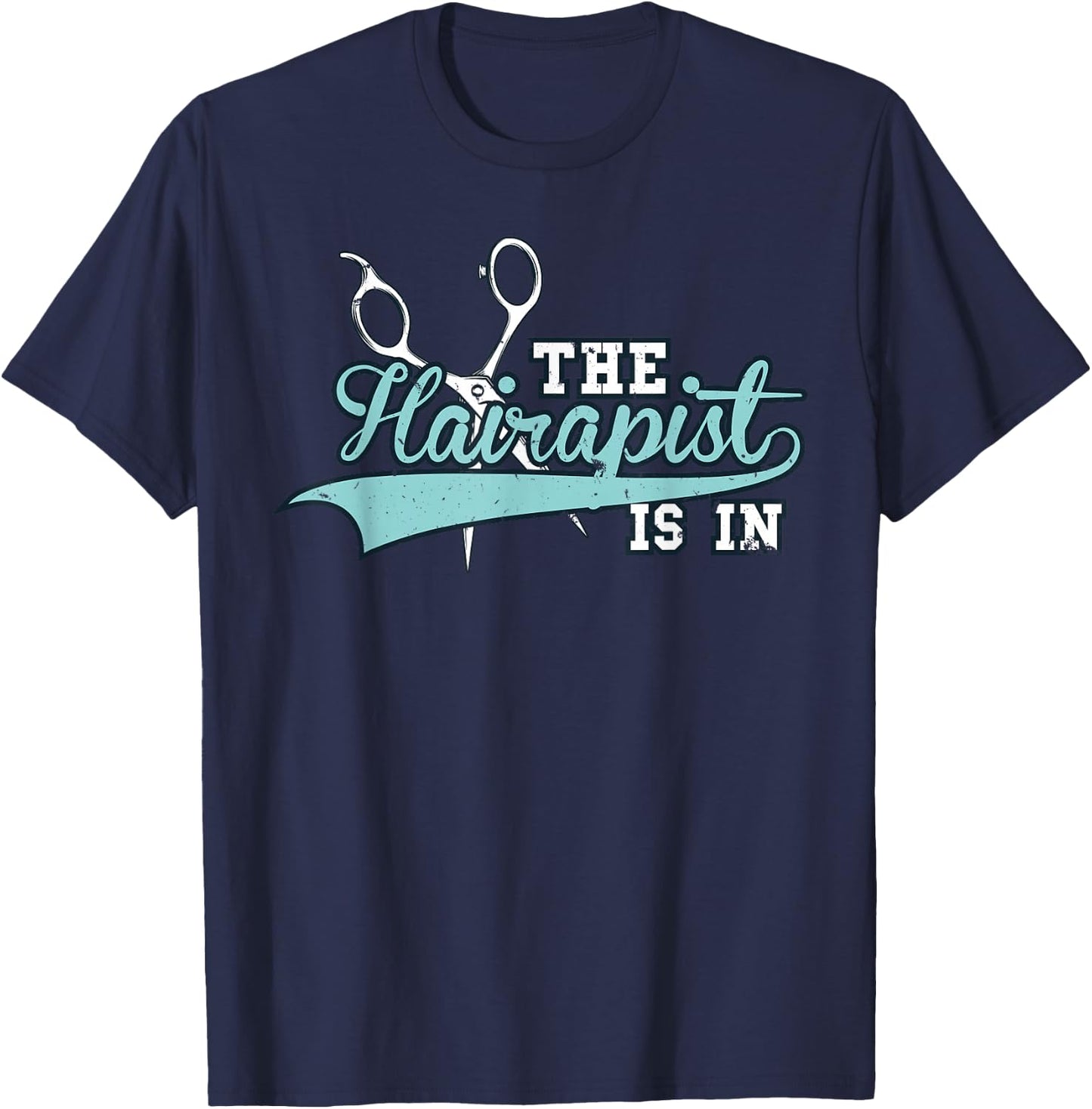 Funny Hairdresser The Hairapist - Hair Stylist - Shark T-Shirt - T-Shirt | Navy
