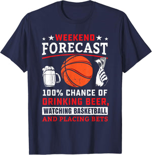 Funny Basketball Sports Betting Gambling Sports Bet Gambler T-Shirt - T-Shirt | Navy