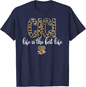 Cici Life Blessed Cici Grandmother Cici Grandma T-Shirt - T-Shirt | Navy
