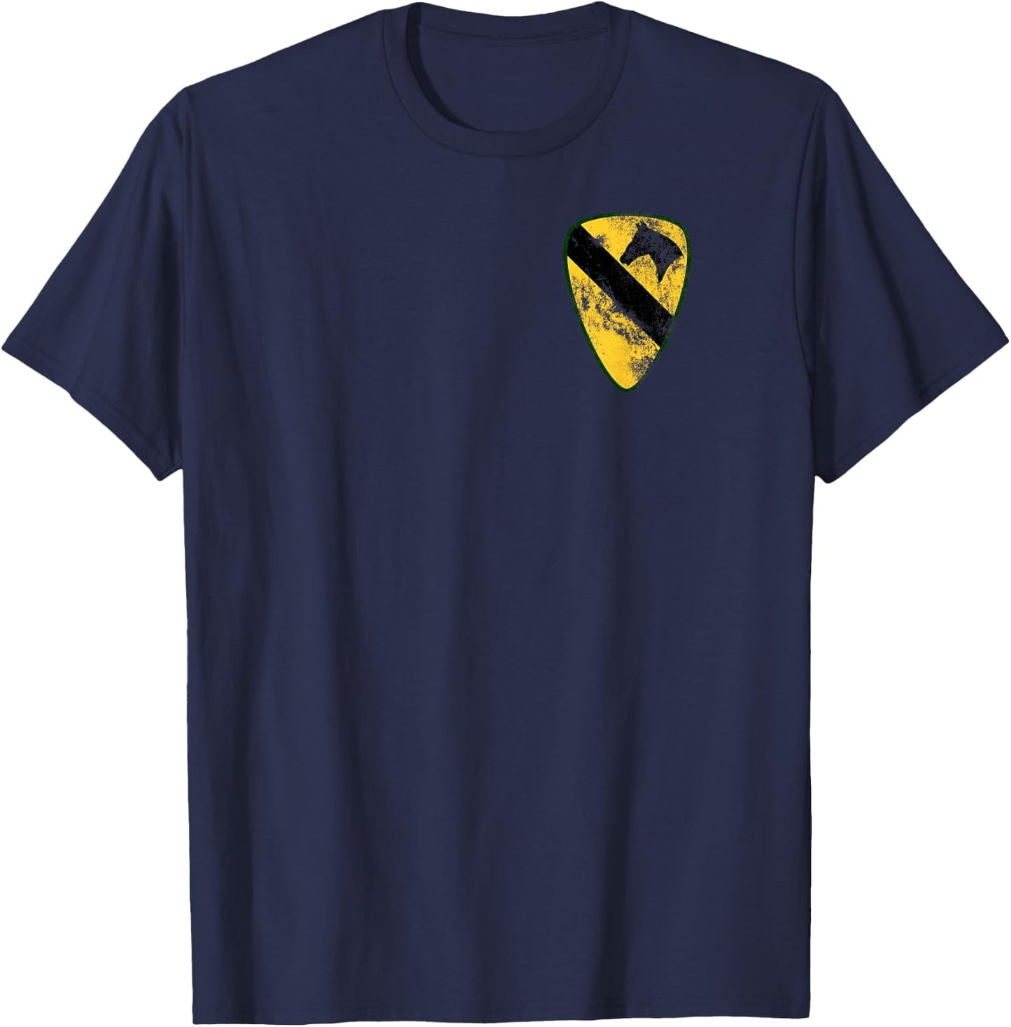 1st Calvary (CAV) Division Patch Distressed worn look T-Shirt - T-Shirt | Navy