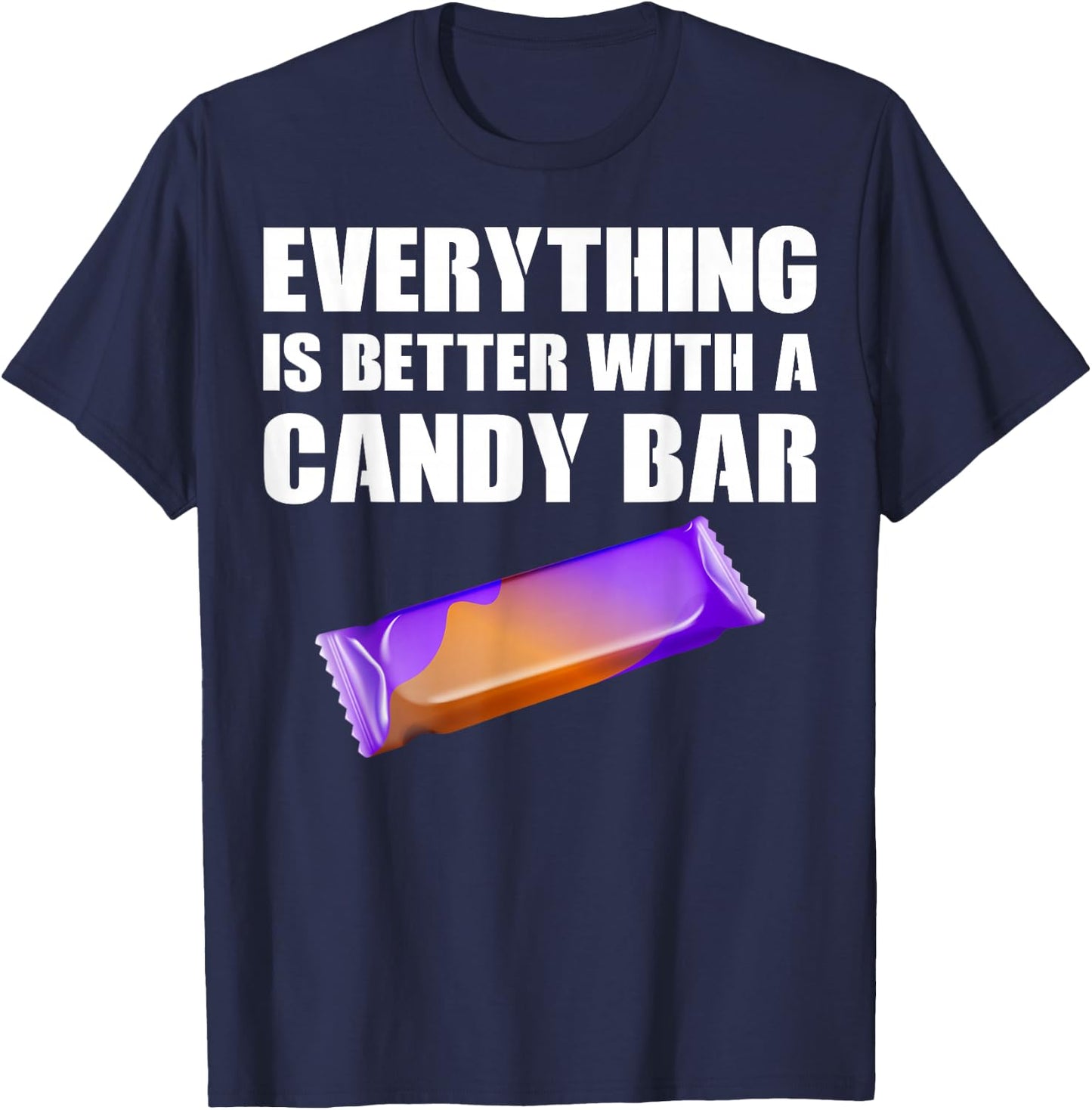 Candy Bar Apparel - Best Funny Bars Lover Design T-Shirt - T-Shirt | Navy