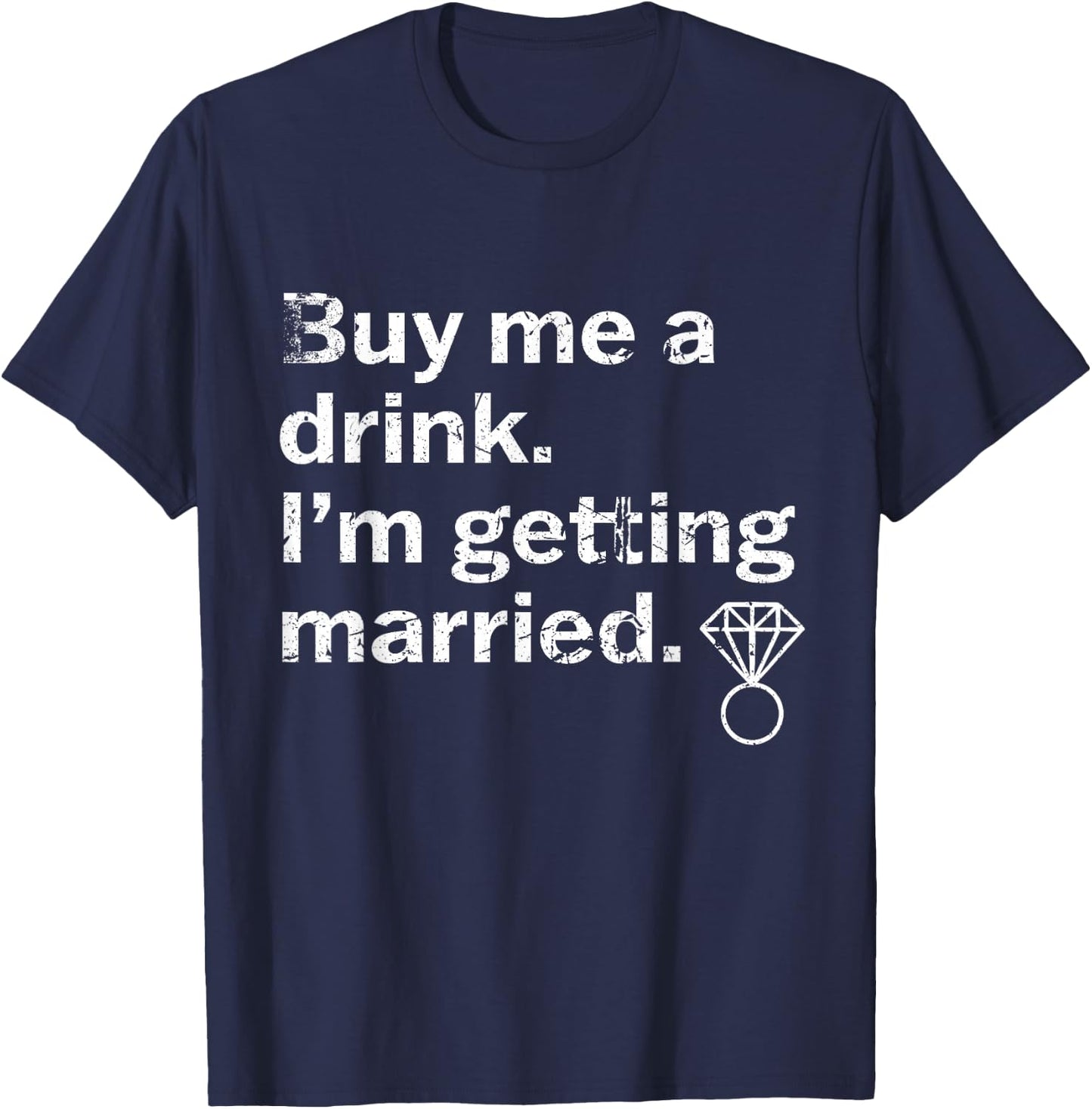Bride Drinking Bridal Bachelorette Party Shower Engagement T-Shirt - T-Shirt | Navy