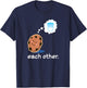 Couples Matching Cookie And Milk Valentine Gift T-Shirt - T-Shirt | Navy