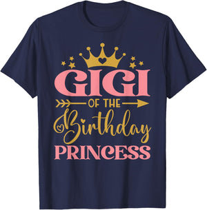 Gigi of The Birthday for Girl - 1st Birthday Princess Girl T-Shirt - T-Shirt | Navy
