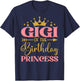 Gigi of The Birthday for Girl - 1st Birthday Princess Girl T-Shirt - T-Shirt | Navy