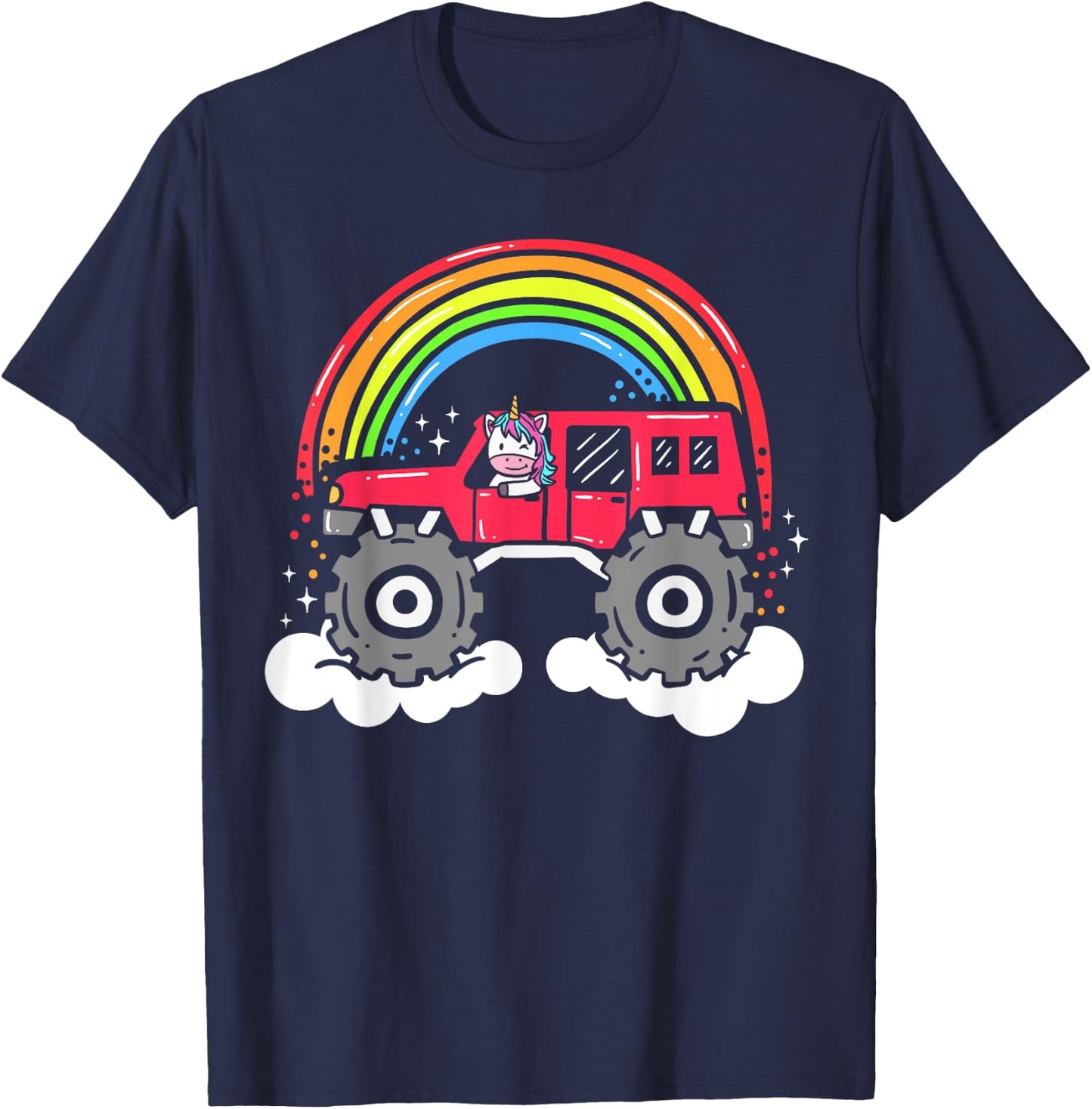 Unicorn Monster Truck T-Shirt - T-Shirt | Navy
