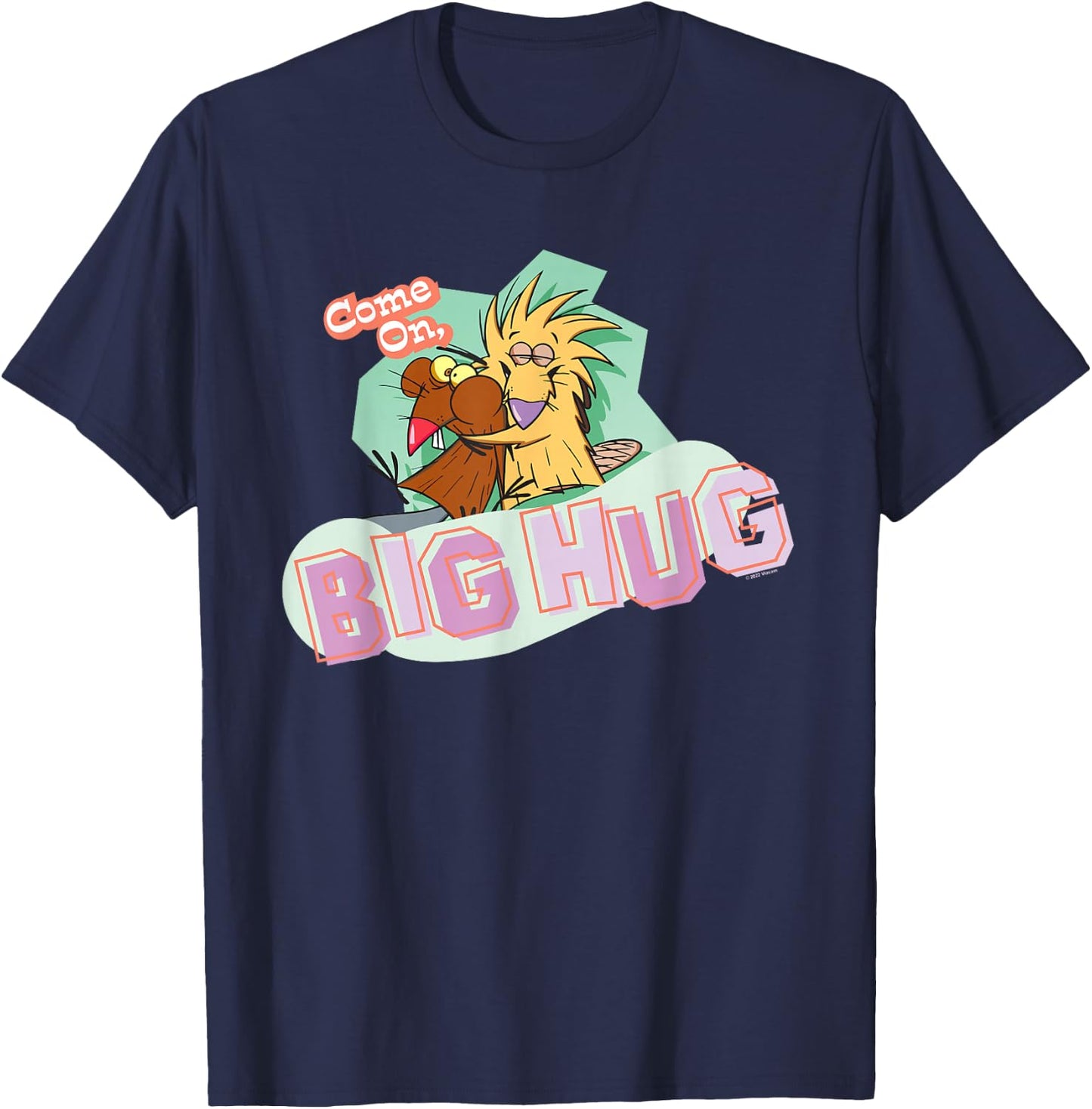 Angry Beavers Big Hug T-Shirt - T-Shirt | Navy