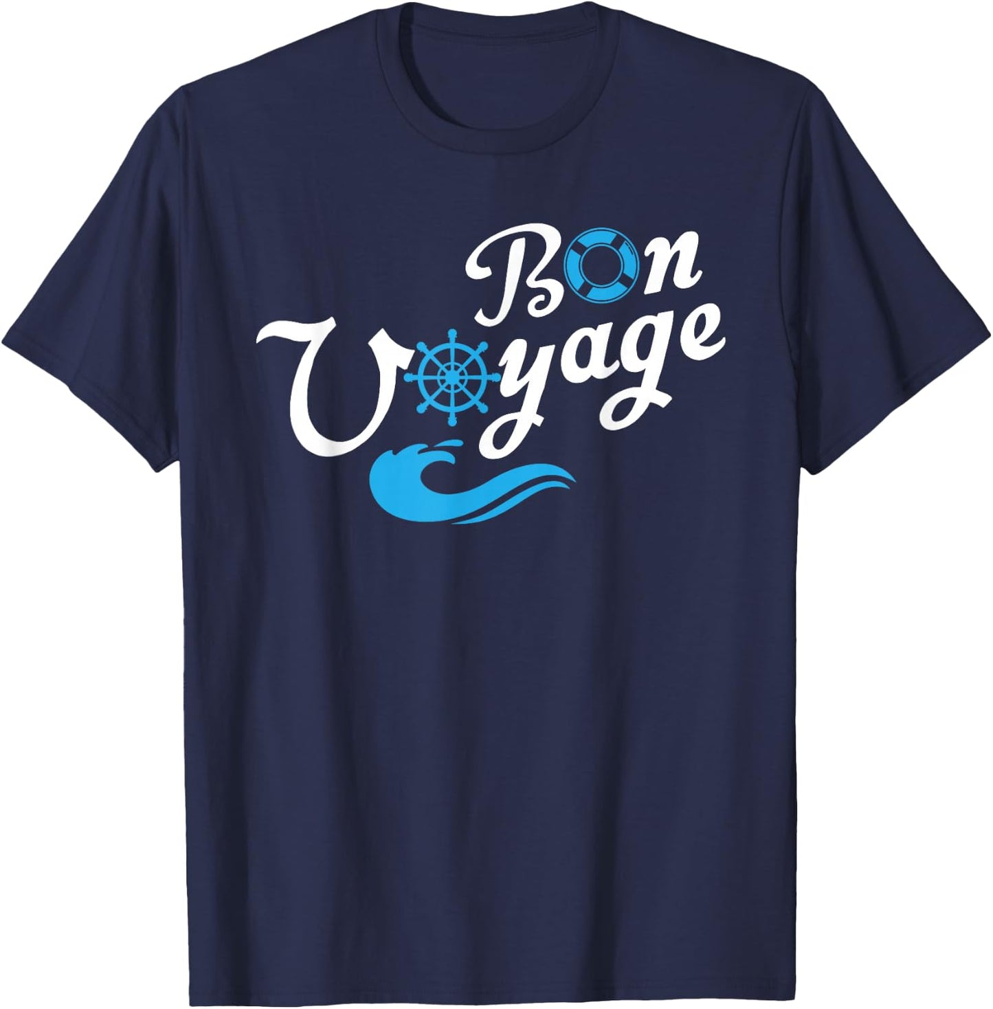 Bon Voyage Family Cruise Vacation T-Shirt - T-Shirt | Navy