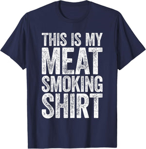 This Is My Meat Smoking Shirt BBQ Smoker Shirt T-Shirt - T-Shirt | Navy
