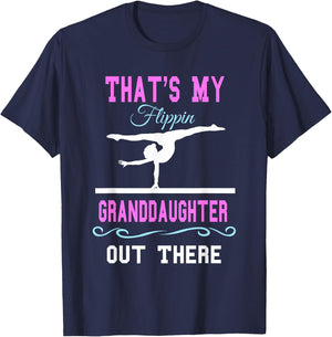 Gymnastics Grandma Thats My Flippin Granddaughter Out There T-Shirt - T-Shirt | Navy