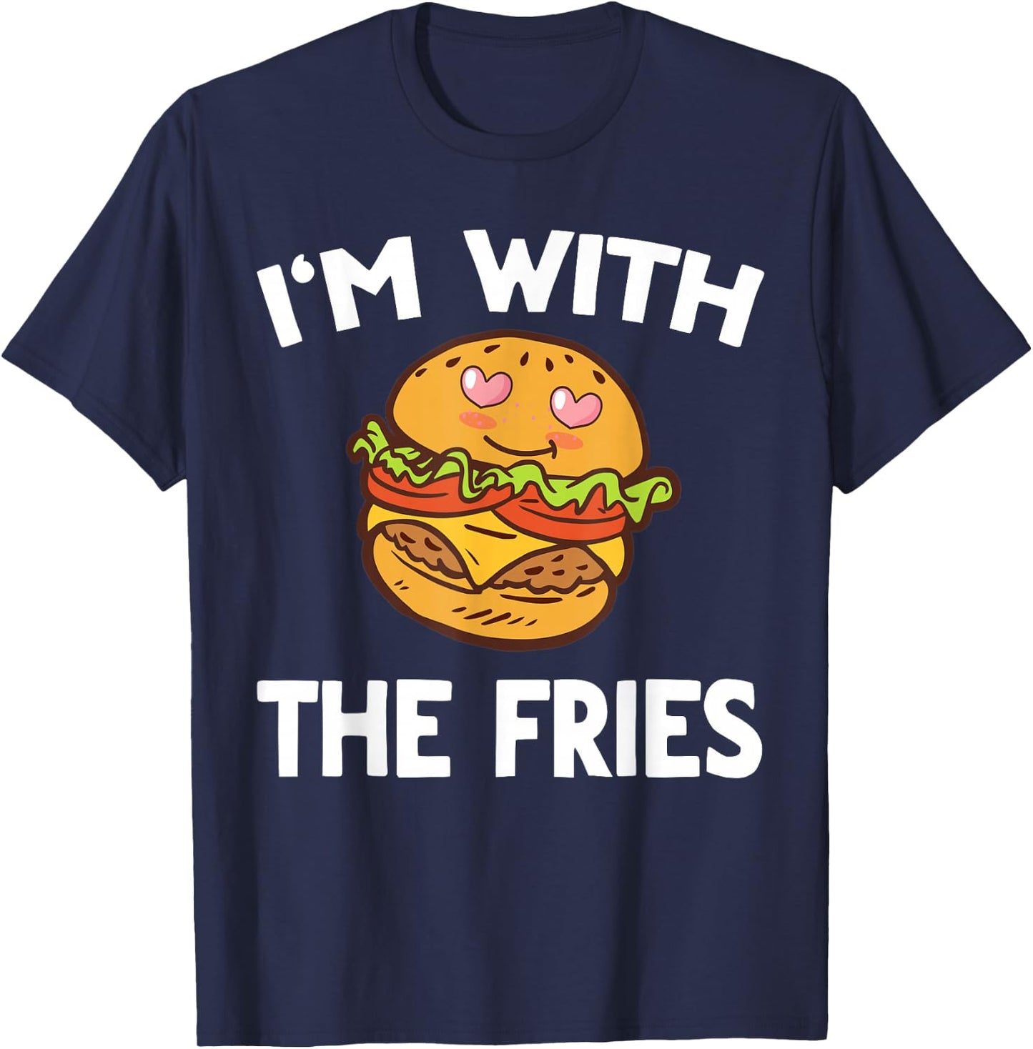 Burger & Fries Matching Couples His & Hers T-Shirt - T-Shirt | Navy