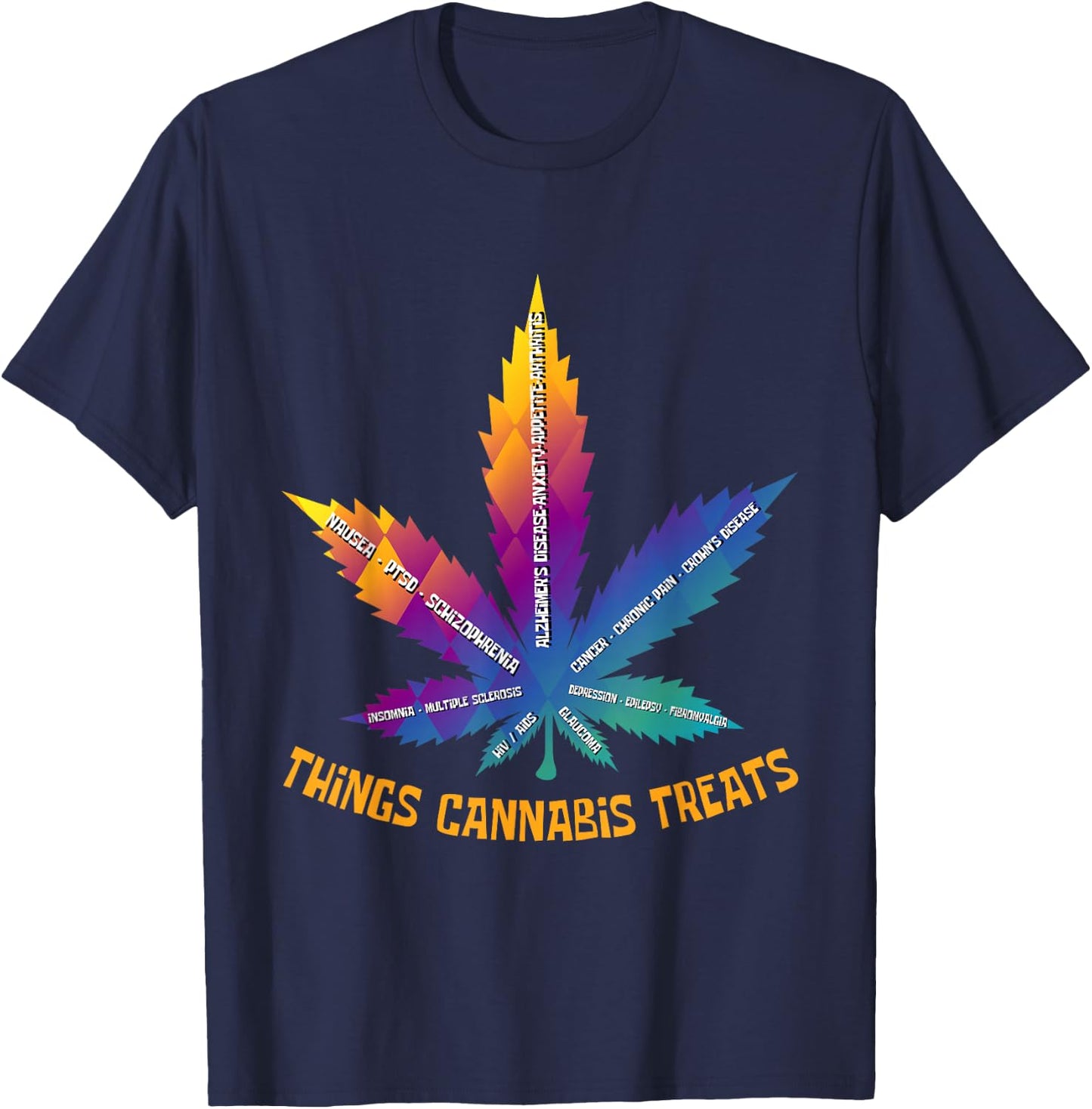 Cannabis Health Care Medical Cannabis Smoker T-Shirt - T-Shirt | Navy