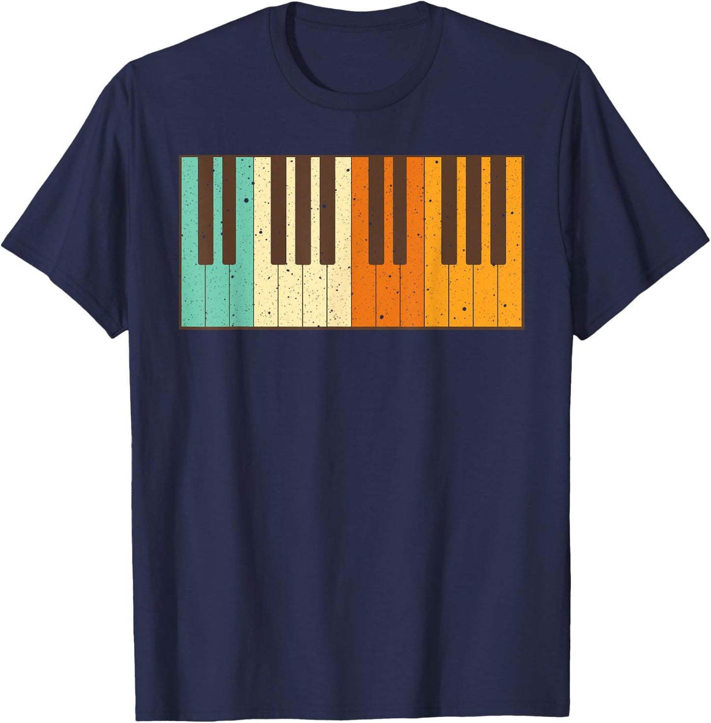 Retro Piano Design For Musician Piano Player Men Women Kids T-Shirt - T-Shirt | Navy