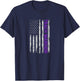 Trach Warrior Tracheostomy Awareness USA Flag Design On Back Kids Men T-Shirt - T-Shirt | Navy