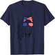 Patriotic Horse Bandana Girl 4th of July American Horse Flag T-Shirt - T-Shirt | Navy