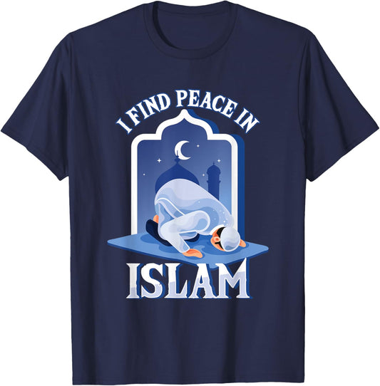 Islam Islamic Peace Finding Religion God Allah Gift T-Shirt - T-Shirt | Navy