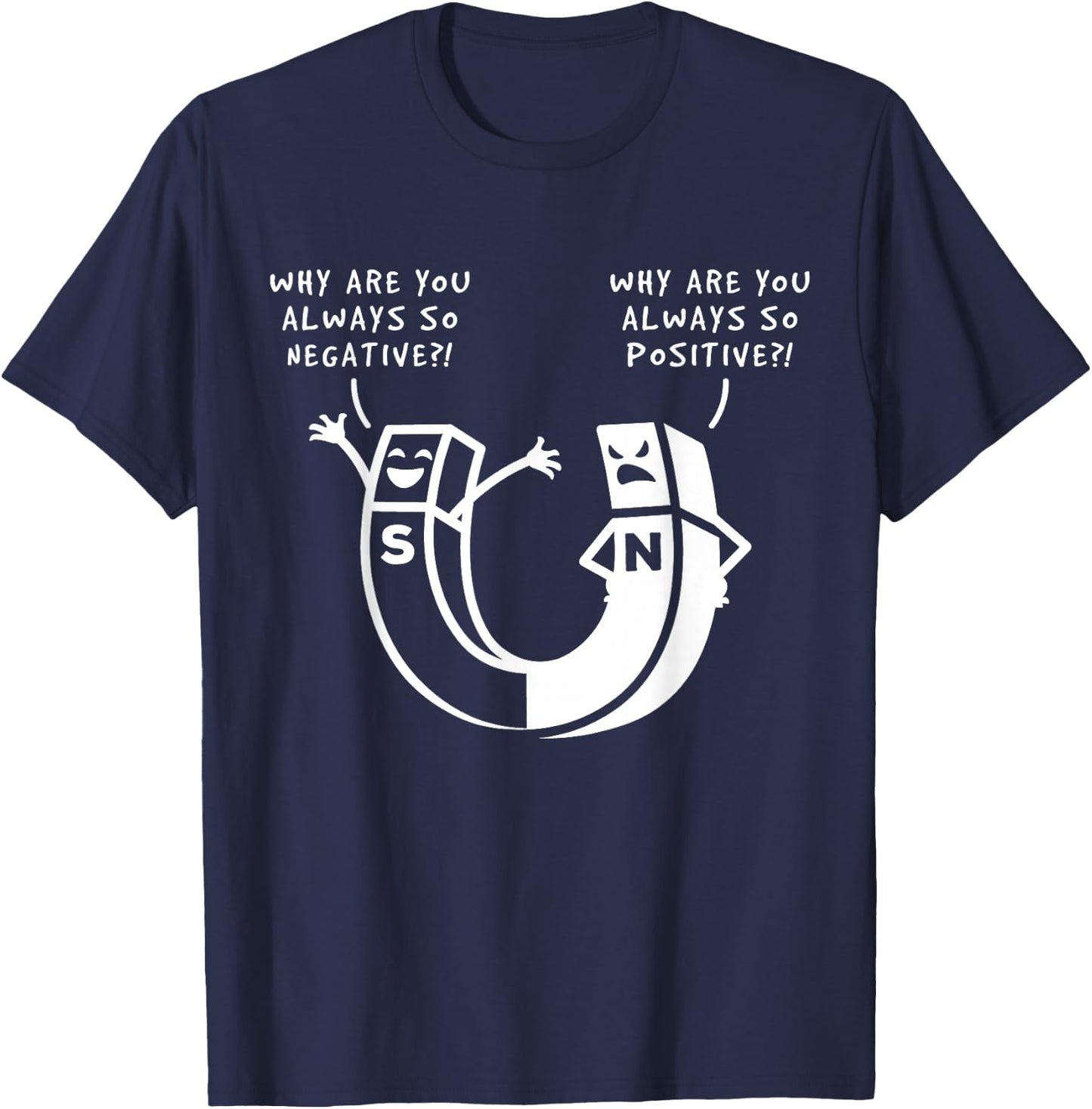 Physics Magnetic Field - Magnetism Gift Scientist T-Shirt - T-Shirt | Navy