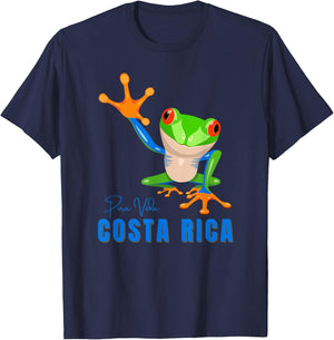 Costa Rica Pura Vida Tree Frog Souvenir T-Shirt - T-Shirt | Navy