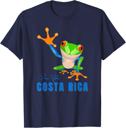 Costa Rica Pura Vida Tree Frog Souvenir T-Shirt - T-Shirt | Navy