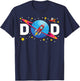 Dad Outer Space Birthday Crew Space Themed Birthday Party T-Shirt - T-Shirt | Navy