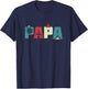 Papa Pilot Funny Dad Aviation Flying Airplane Lovers Gifts T-Shirt - T-Shirt | Navy