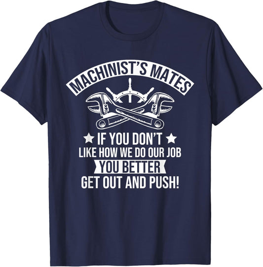 Machine Boat Mechanic Captain Machinist Mate Ship Repairman T-Shirt - T-Shirt | Navy