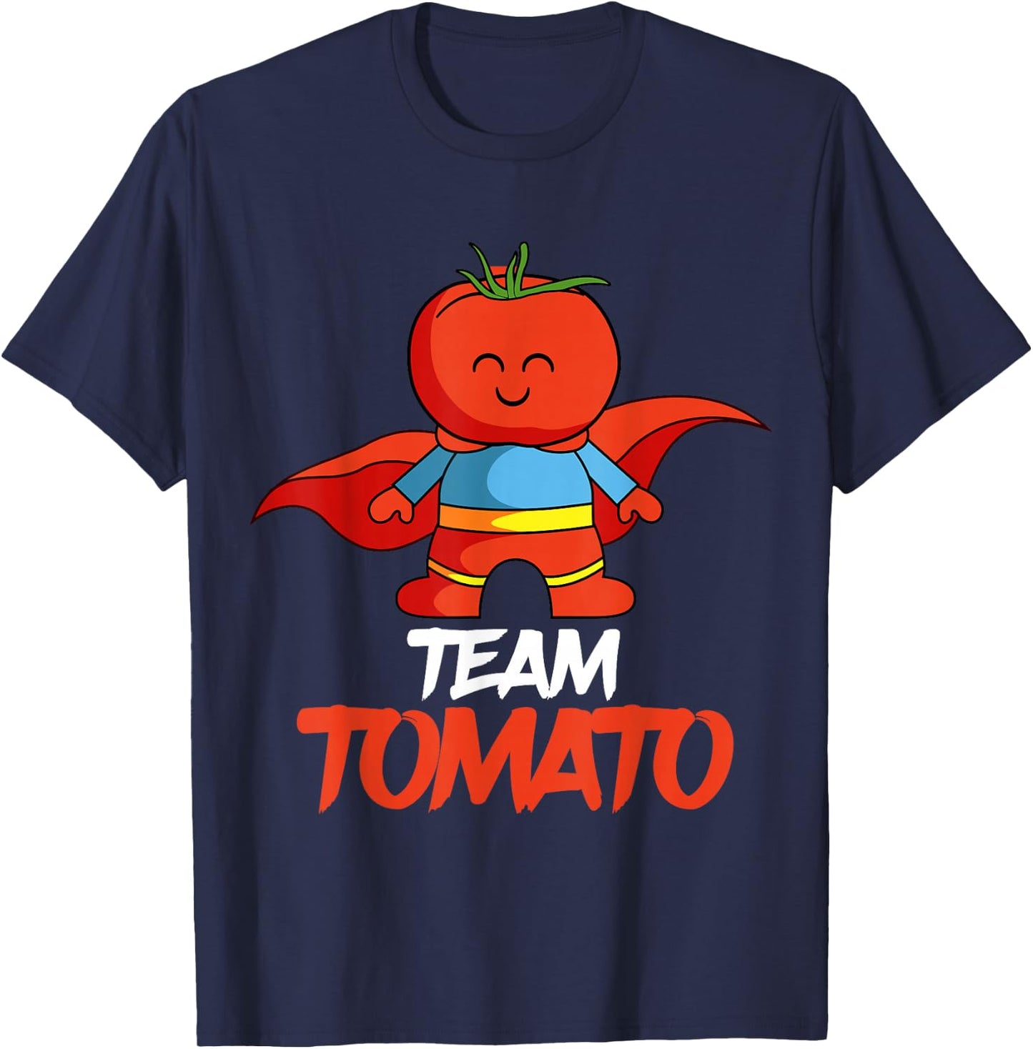 Tomatoes Vegetable Vegans Gardeners Team Superhero T-Shirt - T-Shirt | Navy