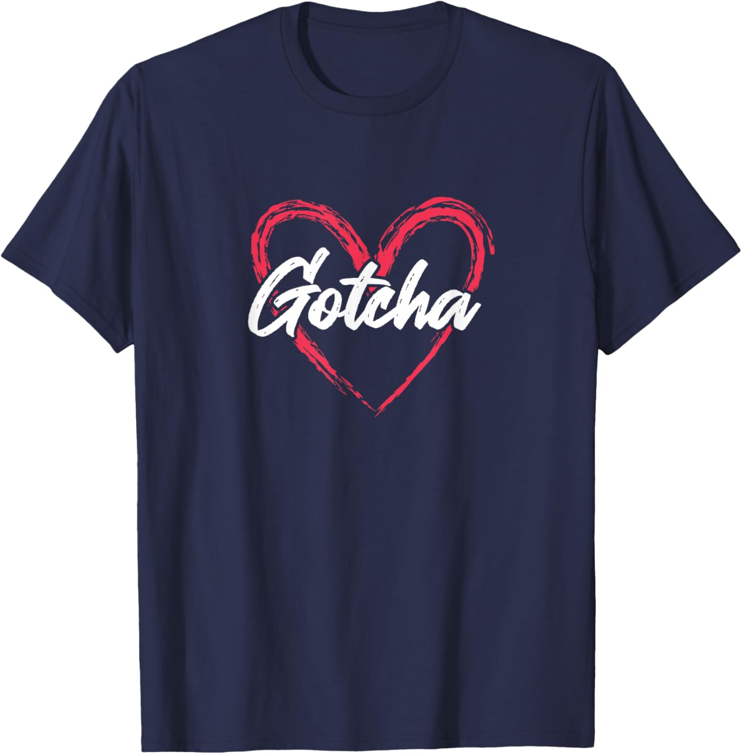 Gotcha Adoption Day Love Heart Family T-Shirt - T-Shirt | Navy